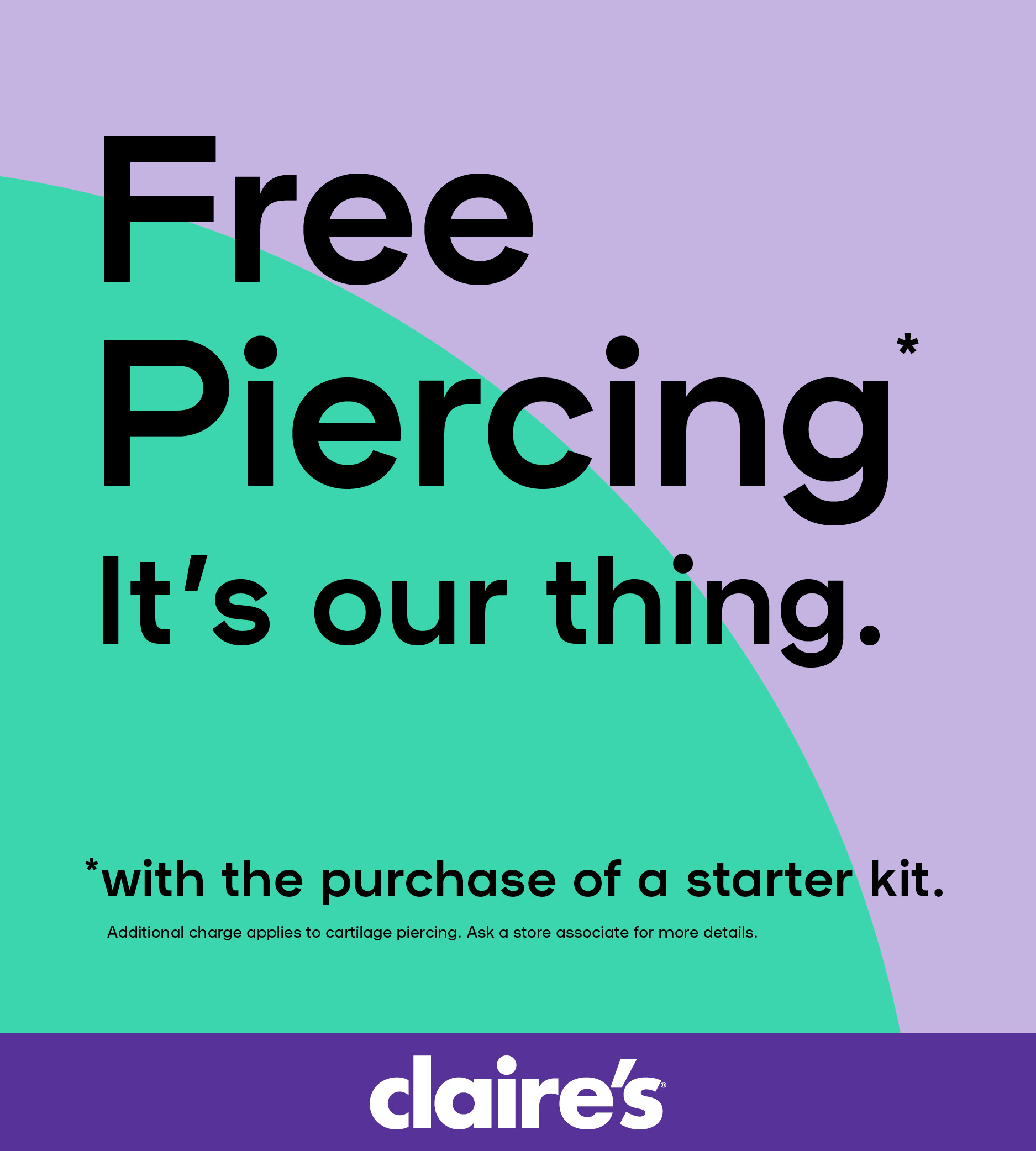 Get your ears pierced for free!